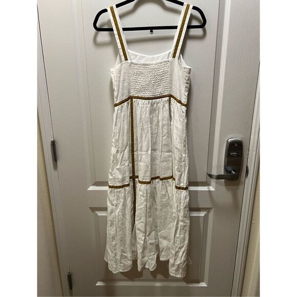 SANCIA Arcais Midi Dress Off-White Wheat 70's inspired singlet Dress size S NWT - Picture 5 of 5